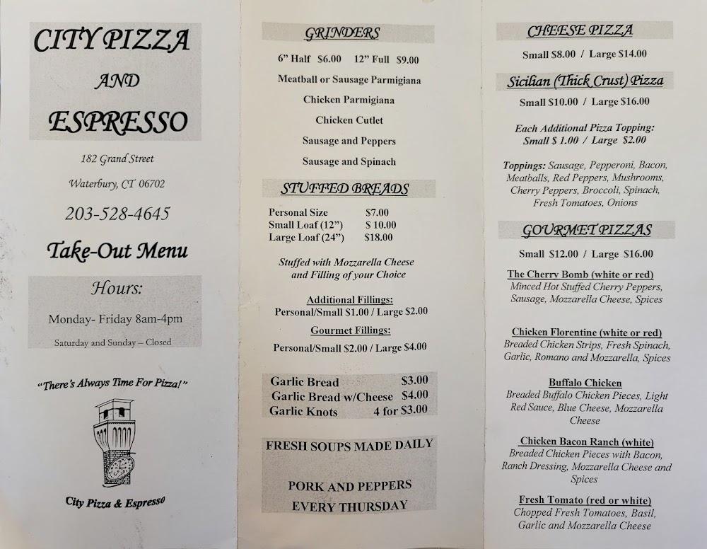 City Pizza & Espresso Menu image 1